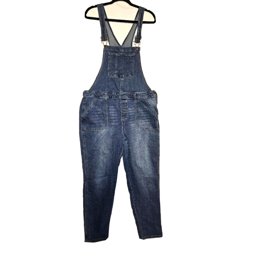 NOBO No Boundaries Strecth Denim Overalls Juniors XXXL 3XL (21) side zippers